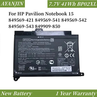 ใหม่ BP02XL 7.7โวลต์แบตเตอรี่41Wh สำหรับ HP P Avilion โน๊ตบุ…