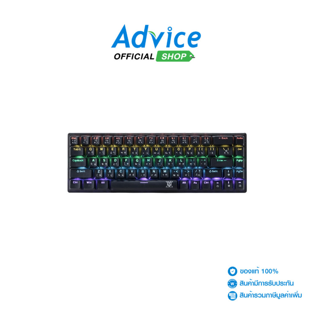 NUBWO KEYBOARD (คีย์บอร์ด)-X X68 BLACK - BLUE-SWITCH - A0154826