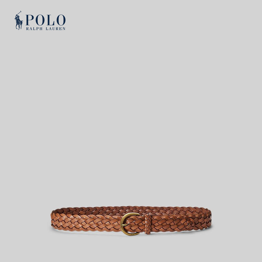 [โค้ดคุ้มลดเพิ่ม 30%] Polo Ralph Lauren เข็มขัดผู้หญิง Belt-Braided Calfskin Belt รุ่น WAPOBLT09M200