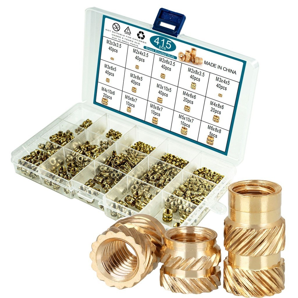 415csSoil Eight Insert Hot Melt Nut Set M2M3M6Double Twill Eight Injection Hot Melt Nut Box