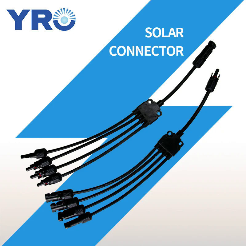 1คู่4 In 1Solar Fotoïsche แผงอะแดปเตอร์ Kabel Connector Y Type 2 Way Plug ไม่มีใครเทียบ Van Batterij