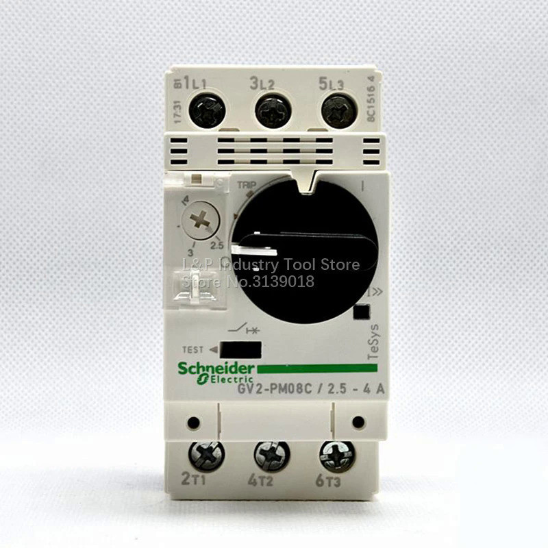 ใหม่ Original Schneider TeSys Deca GV2-PM08C Magnetic Motor Circuit Breaker ป้องกัน GV2PM08C 2.5-4A 