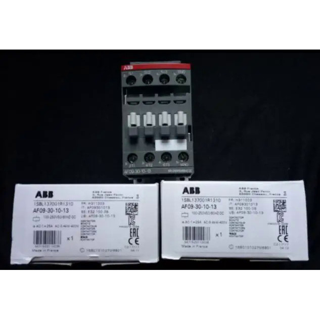 ยี่ห้อใหม่ของแท้ ABB สามเสาคอนแทค AF09-30-10-13 100-250V Av/dc