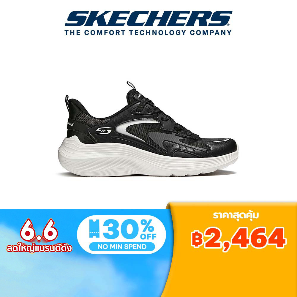 Skechers สเก็ตเชอร์ส รองเท้า ผู้หญิง BOB'S Sport Bobs Squad Waves Shoes - 117486-BLK