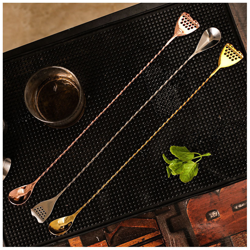 Japanese Style Liquor Set Fine Thread Long Handle Spoon Japanese Style Stirring Spoon Stirrer Cockta