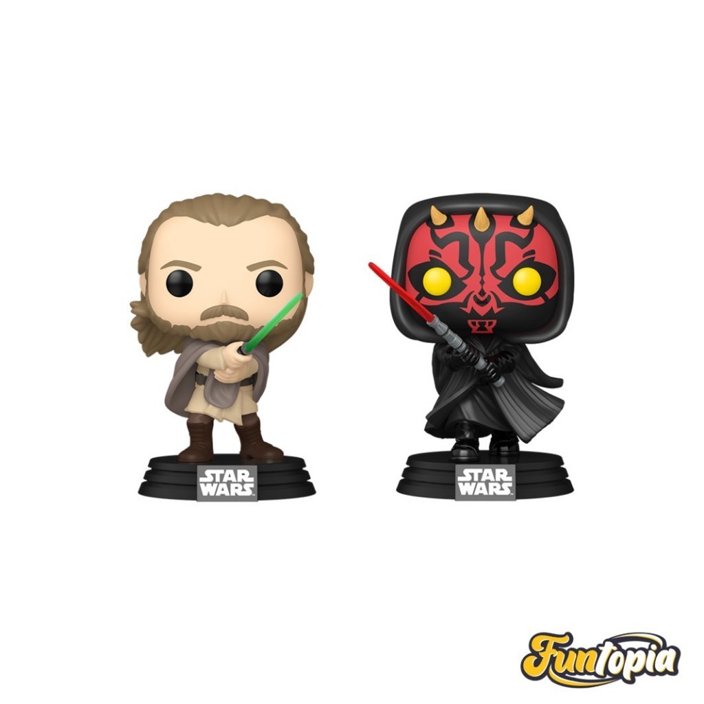 Funko POP! (77601) - Qui-Gon Jinn vs. Darth Maul (Exclusive) Star Wars: The Phantom Menace (Pack 2)