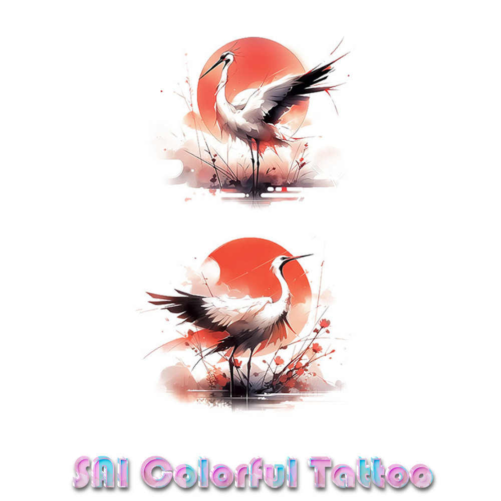 แทททู SAI COLORFUL TATTOO 18CM×11CM แทททูรอยสักกันน้ำ รอยสักชั่วคราว รอยสัก ดวงอาทิตย์นก แขน ข้อมือ ข้อเท้า กระดูกไหปลาร้า น่ารัก เด็กสาว เจ้าหญิง โรแมนติก เซ็กซี่ เทพธิดา 099