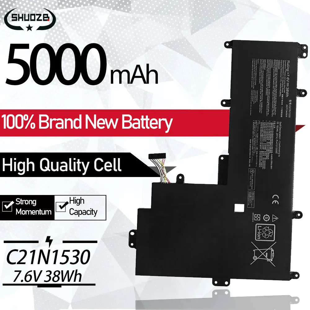 New C21N1530 Laptop Battery For Asus Chromebook C202 C202SA C202SA-2A Series VivoBook E201NA 7.6V 38