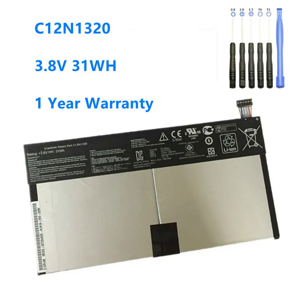 Laptop battery for asus adapter book, tablet battery, 12n1320, T100T, T100TA, C12N1320, V, 31oh