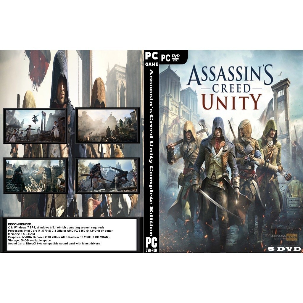 แผ่น Game PC Assassin’s Creed Unity Complete Edition (8DVD)