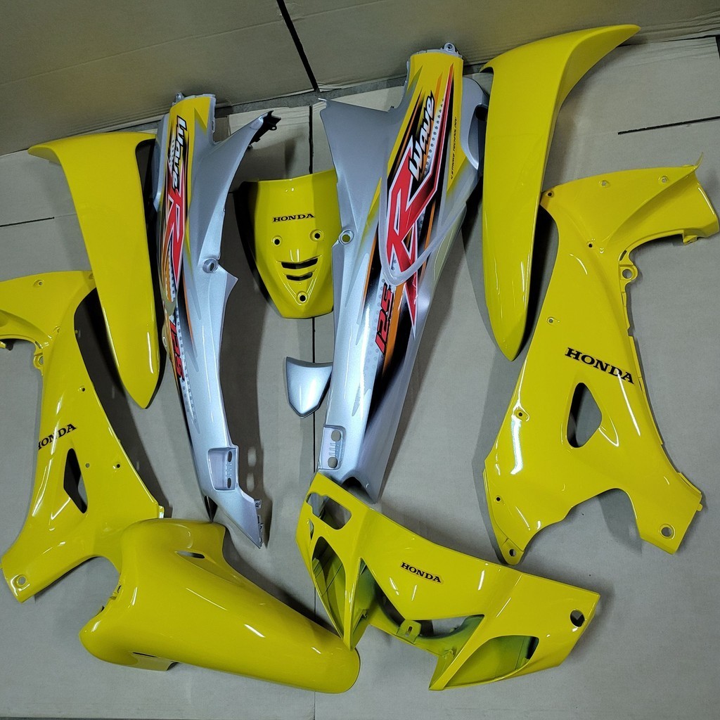 ชุดสี wave125r กุญแจเหลี่ยม สีเหลืองเทา