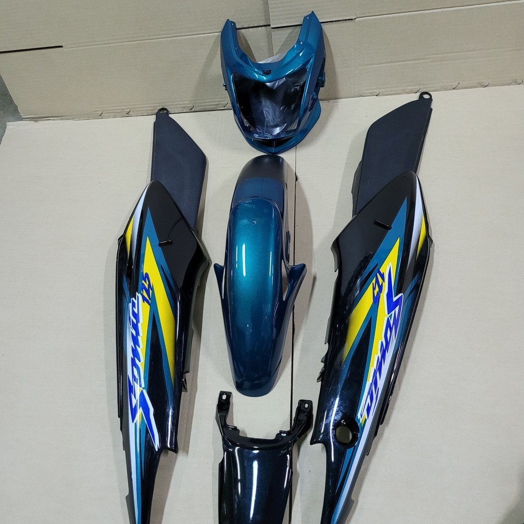 ชุดสี แฟริ่ง โซนิค ตัวเก่า sonic หน้ากากรุ่น2 สีเขียวดำ ยกชุด5ชิ้น พร้อมติดสติ๊กเกอร์เคลือบเงาแท้