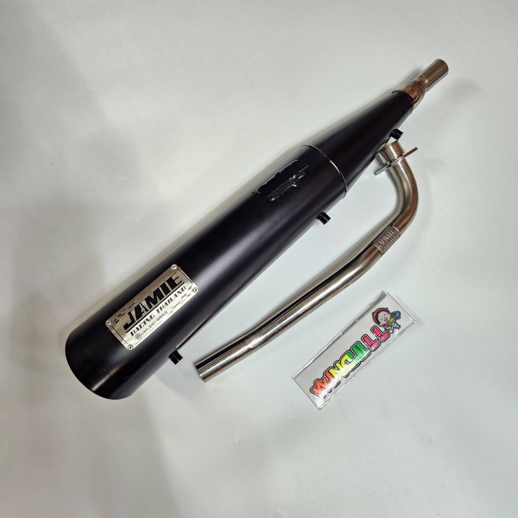 JAMIE ปลาย3รูจุกเลส ป้ายสแตนเลส ท่อผ่า ผ่าหมก WAVE125R / WAVE125S / WAVE125ไฟเลี้ยวบังลม ***มี มอก*** ***เงียบ*** เสียงเ
