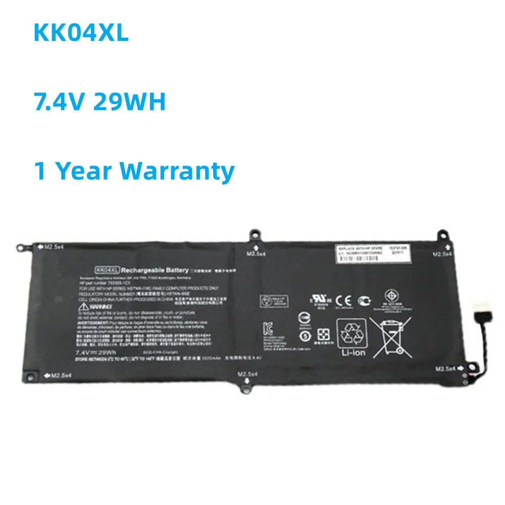 Battery for HP Pro, 50x2, 50x1 printer, tablet, 753329-1C1, kk04, kkk04xl, kkk04xl, V and 29WH