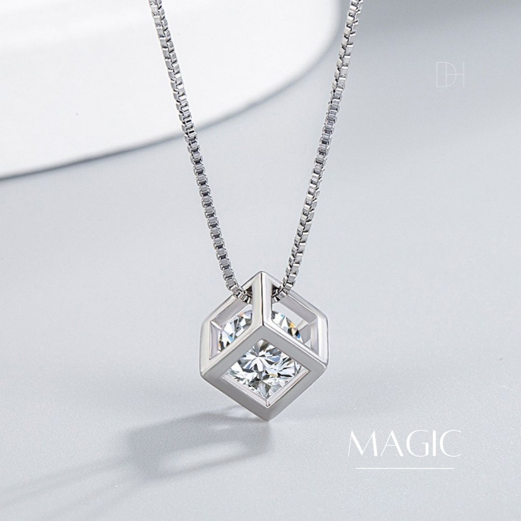 DH สร้อยเพชร Magic สร้อยคอเงิน สร้อยสีเงิน สร้อยคอเงินแท้ สร้อยคอเพชร สร้อยเงินแท้ จี้สร้อยคอ