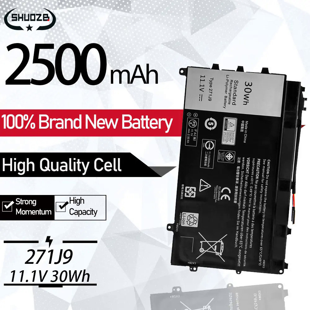 New 271J9  Laptop Battery For Dell Latitude 13 7000 7350 GWV47 0GWV47 YX81V 11.1V 30WH 2500mAh SHUOZ