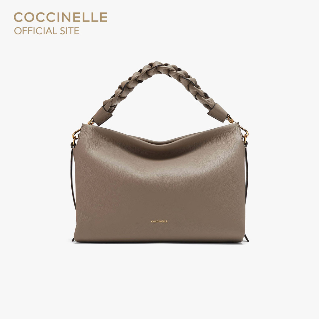 COCCINELLE กระเป๋าถือผู้หญิง รุ่น BOHEME 190201 สี WARM TAUPE/ROSETTE