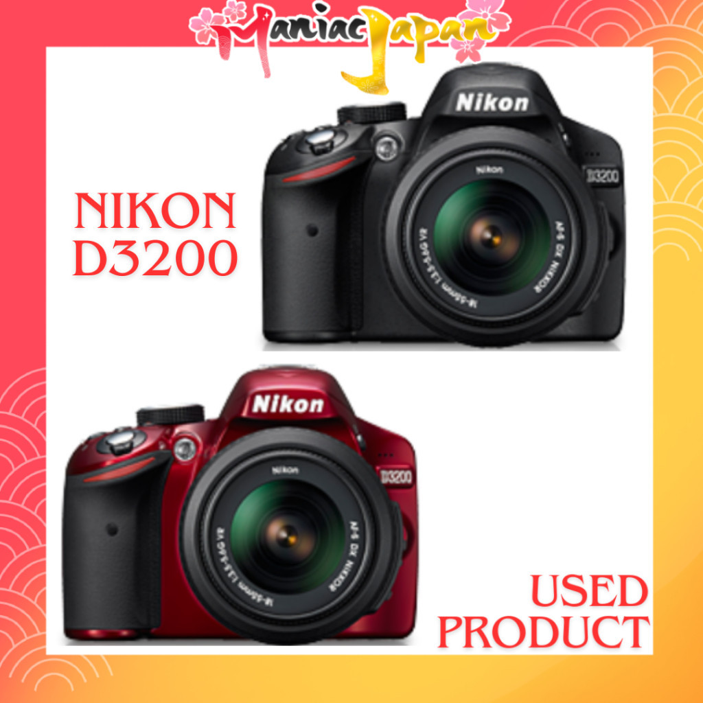 [ กล้องมือสองจากญี่ปุ่น ] [ กล้อง DSLR ] Nikon Digital SLR Camera D3200 Lens Kit AF-S DX NIKKOR 18-5