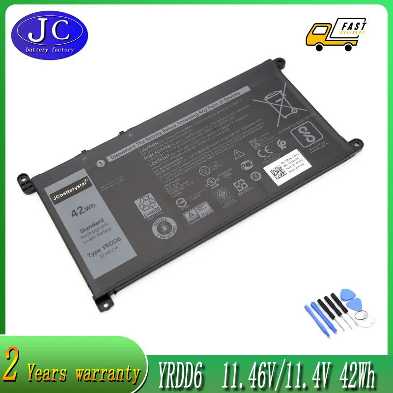 JCLJF ใหม่ YRDD6แบตเตอรี่สำหรับ Dell Inspiron 5482 5480 5481 5485 5491 5591 5593 3583 3310 2-In-1 34