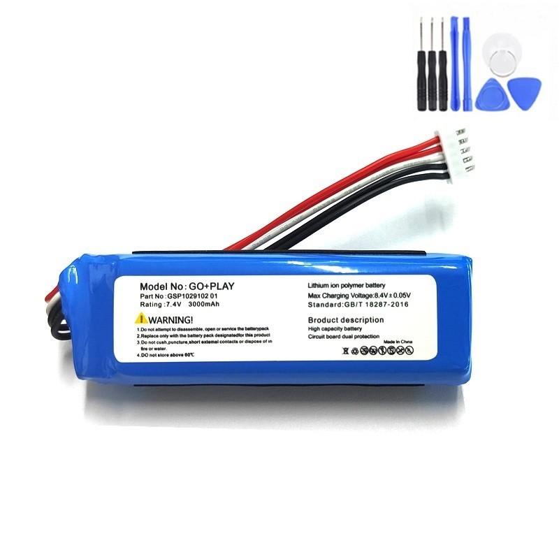 ★ต้นฉบับ [GSP1029102 01] JBL Go Play แบตเตอรี่ลำโพงบลูทู ธ 7.4V3000mAh เปลี่ยน   เครื่องมือติดตั้ง