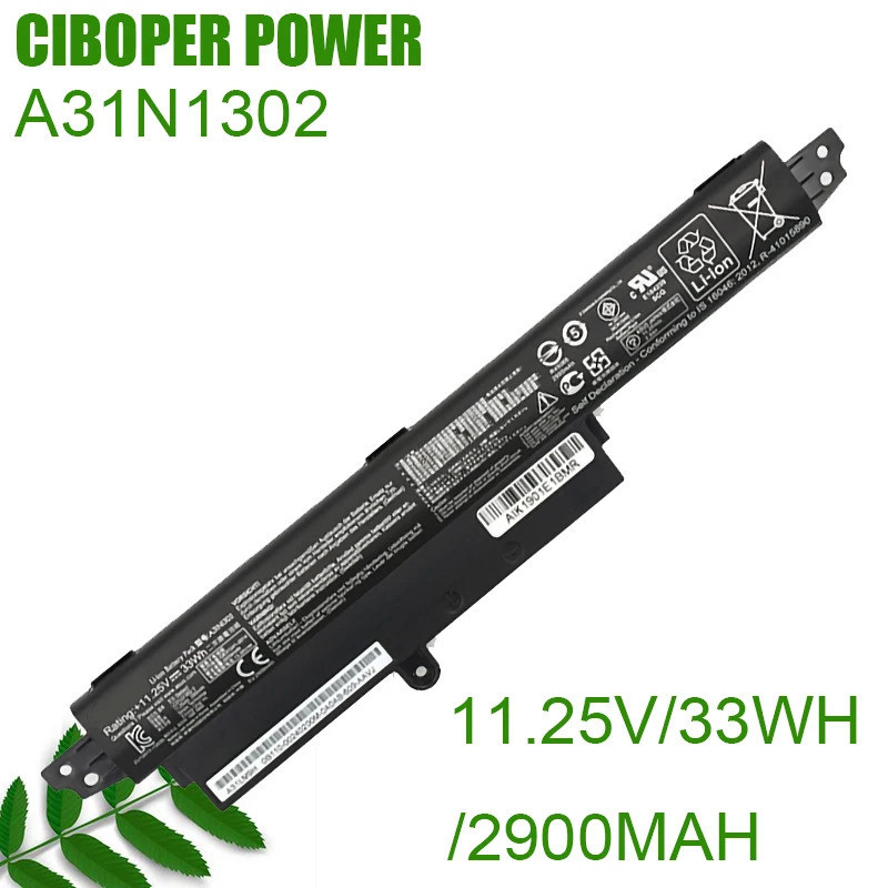 CP แบตเตอรี่แล็ปท็อป A31N1302 11.25V 33WH สำหรับ VivoBook X200CA X200MA X200M A31LM9H F200CA X200CA 
