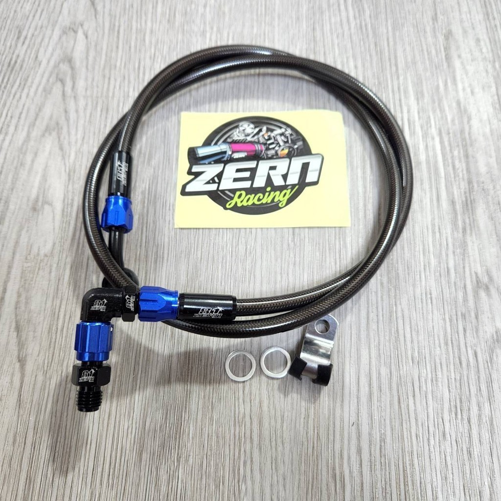สายเบรค ZERN หัวฟันเฟือง สีดำตัดน้ำเงิน ***รุ่นถูก*** 90 องศา ยาว36นิ้ว ใส่ DASH / LS / R15 / MSLAZ / JR / TENA