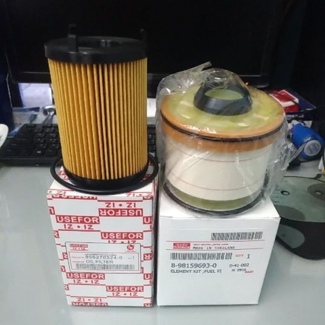 กรองเครื่อง dmax 1.9 blue + กรองโซล่า dmax 12"