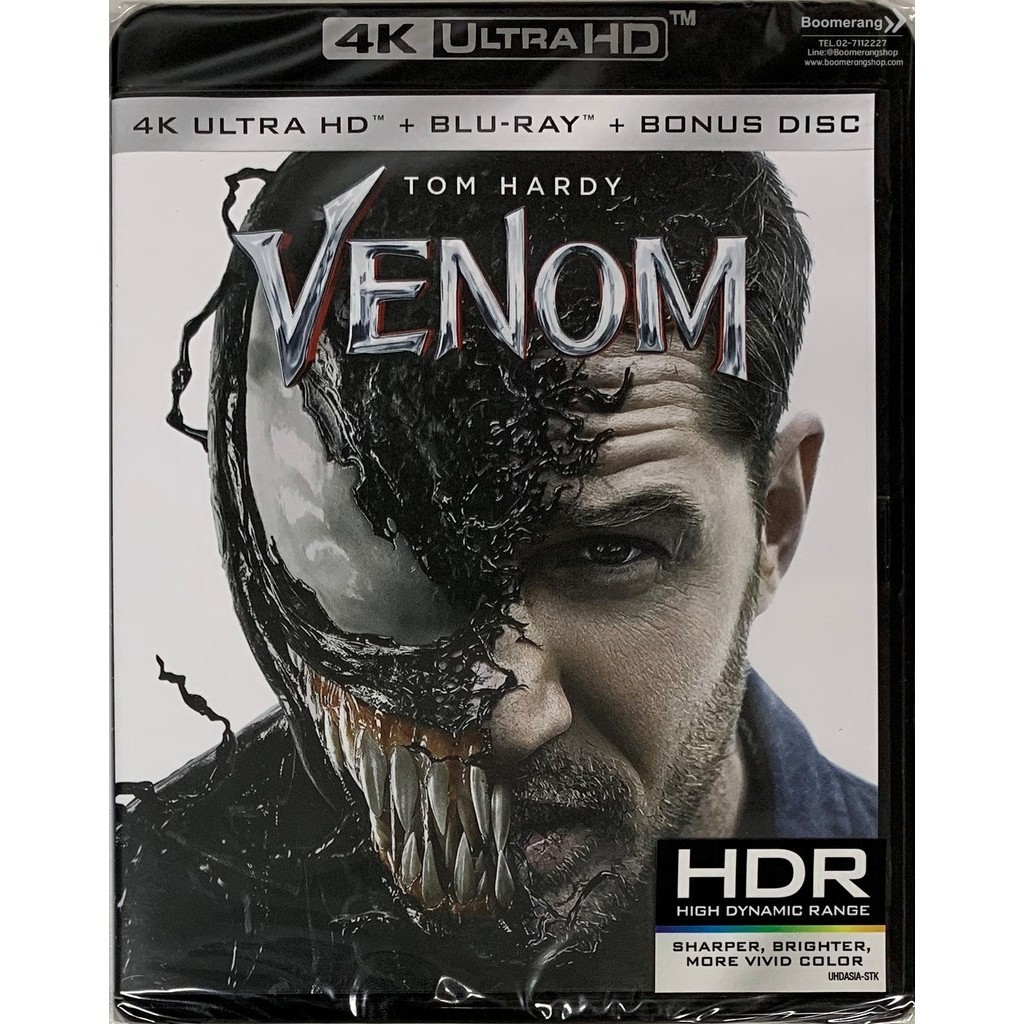 VENOM (2018) เวน่อม (4K Ultra HD + Blu-ray + Blu-ray Bonus Disc) (4K มีเสียงไทย มีซับไทย)