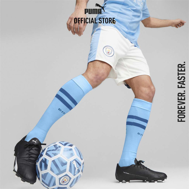 PUMA FOOTBALL - กางเกงขาสั้นฟุตบอล Manchester City เกรดแฟนบอล (Replica) สีขาว - 77048304