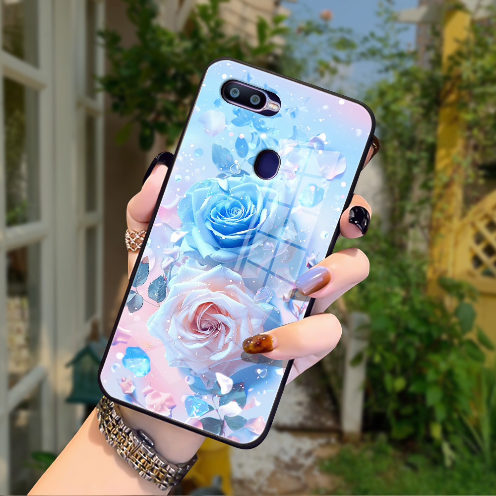 เคส กระจก oppo F9 pro A96 A95 A94 A93 A92 A83 A77 S A76 A74 A72 F5 F7 F19 F15 F11 F19 pro F11 pro h3f1616