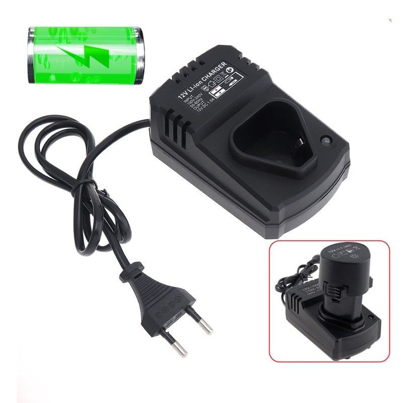 【COD】FRIENDS TOOLเครื่องชาตแบต แท่นชาร์จทรงสามเหลี่ยม 12V แบบพกพาLi-Ion Charger แท่นชาร์จ DCชาร์จชาร์จสนับสนุน 110-240V