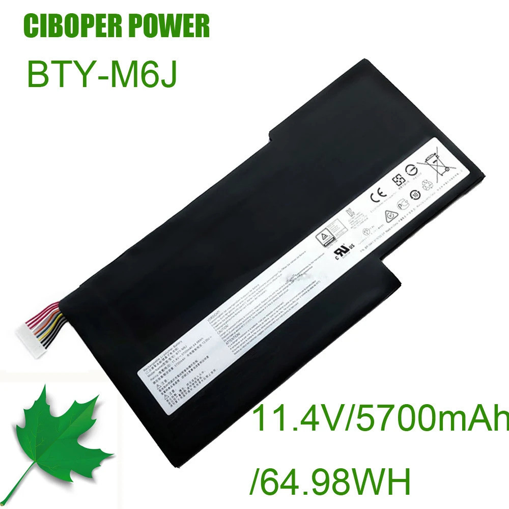CP แบตเตอรี่เดิม BTY-M6J BTY-U6J 64.98WH/5700MAh สำหรับ GS63VR GS73VR BP-16K1-31แท็บเล็ตพีซี MS-17B1