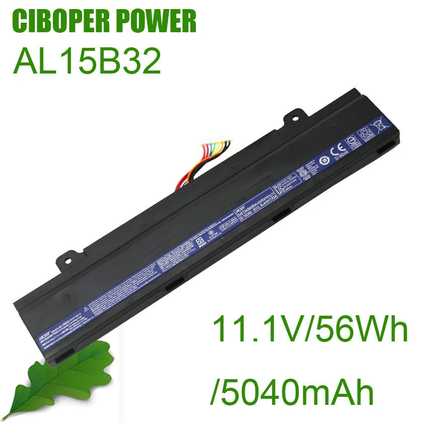 CP แบตเตอรี่แล็ปท็อป AL15B32 11.1V/56WH/5040MAh สำหรับ Aspire V15 V5-591G V5-591 Series N15Q12 T5000