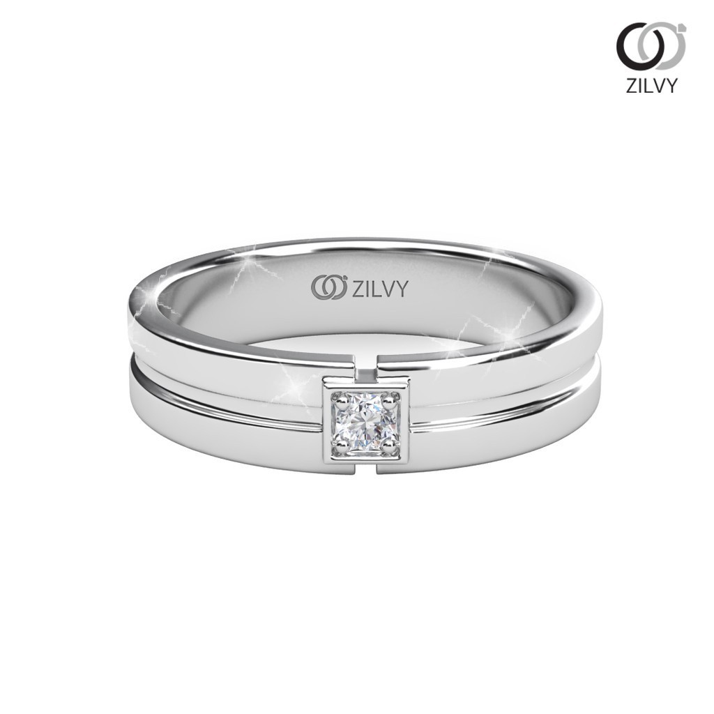 Zilvy - แหวนคู่เพชรน้ำร้อย (GR374/GR374) - รูปที่ 2