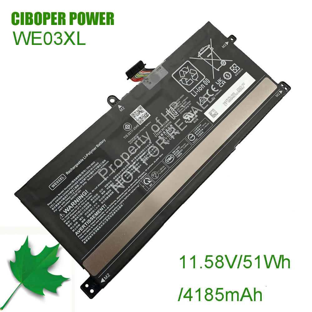 CP แบตเตอรี่แล็ปท็อป WE03XL 11.58V/51Wh/4185MAh สำหรับ WE03XL N39817-cF1 Notebook