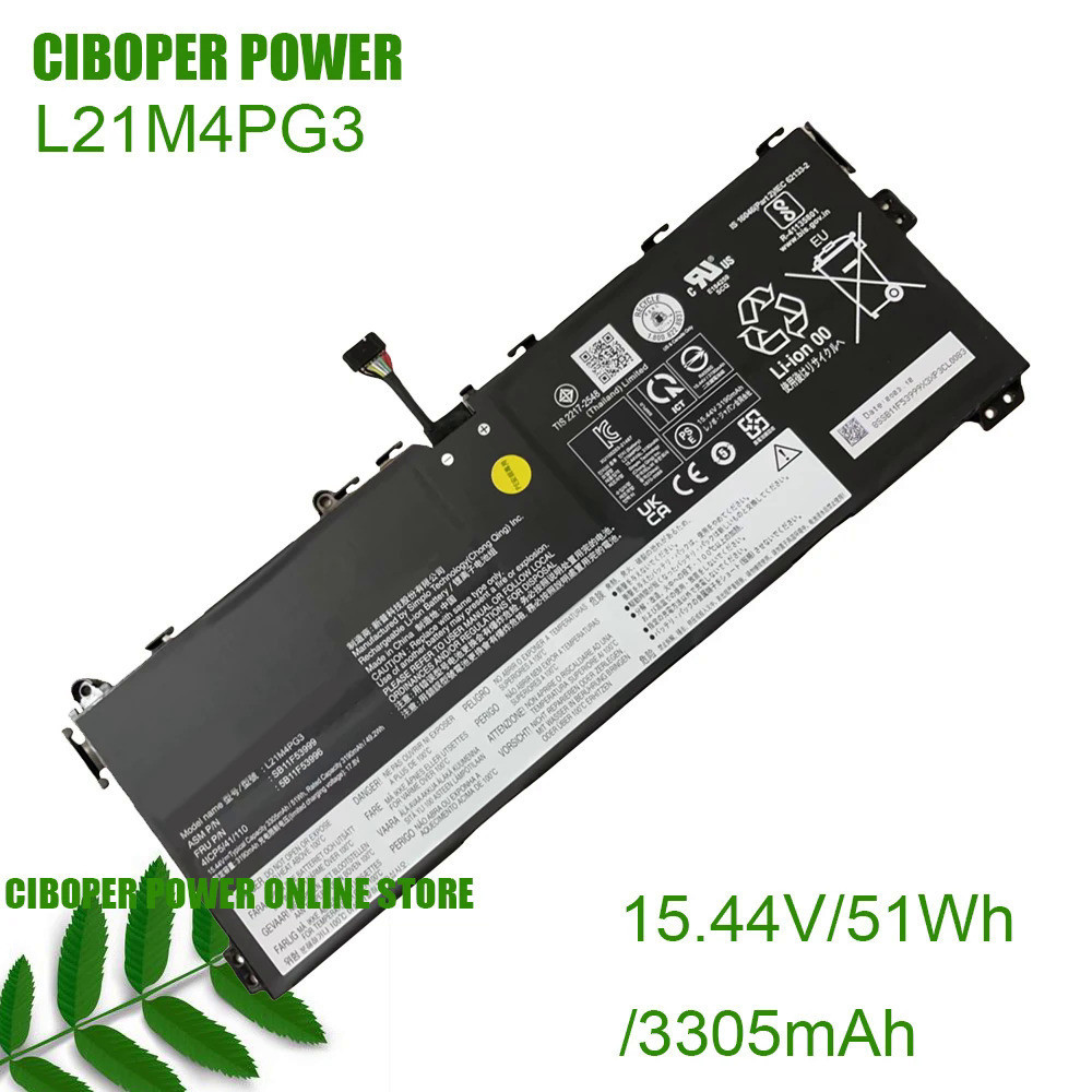 CP แบตเตอรี่แล็ปท็อป L21M4PG3 L21C4PG3 L21D4PG3 L21L4PG3 15.44V/51Wh เปลี่ยนแบตเตอรี่