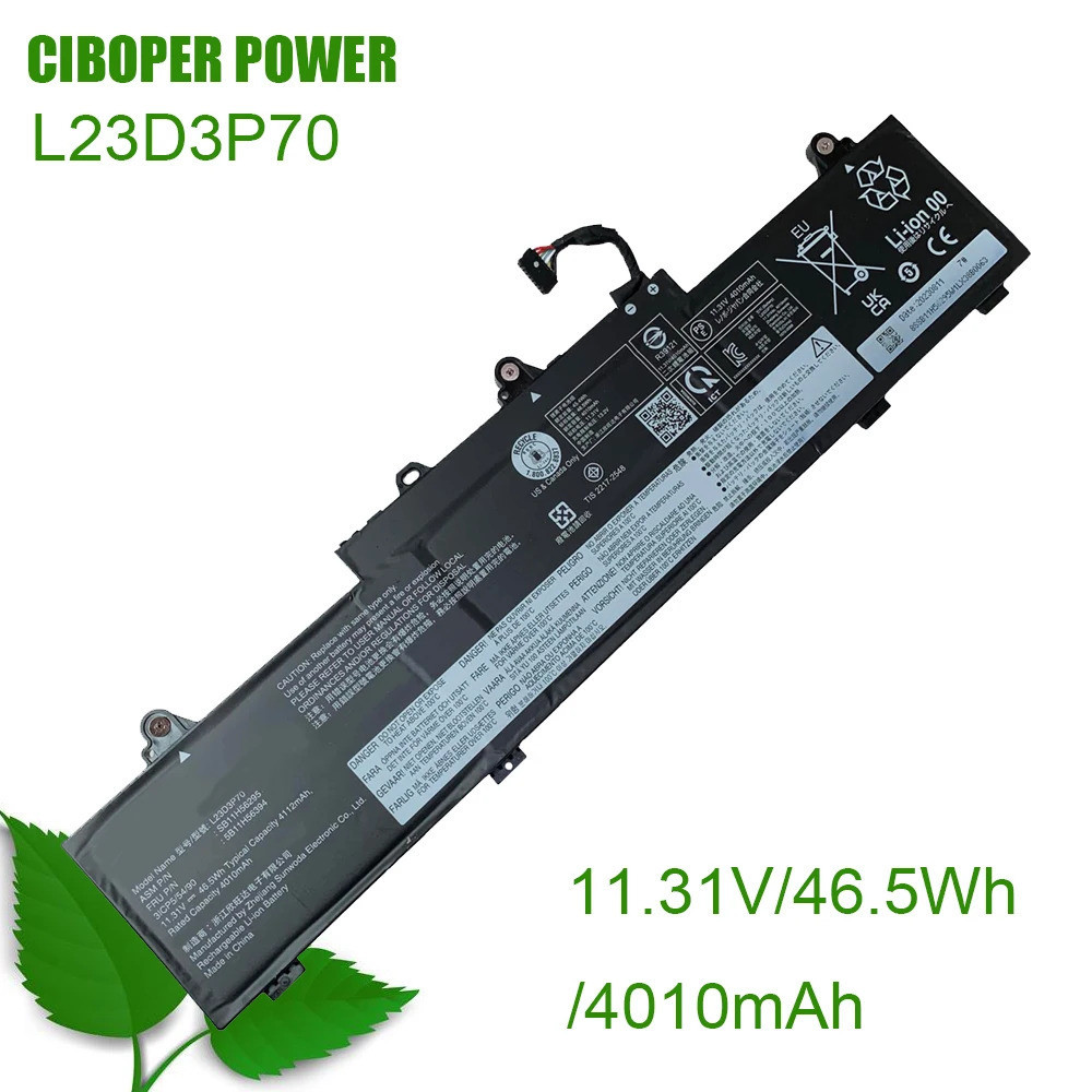CP แบตเตอรี่แล็ปท็อป L23D3P70 11.31V/46 .5wh/ 4010MAh Sb11h56295 5b11h56394เปลี่ยนแบตเตอรี่