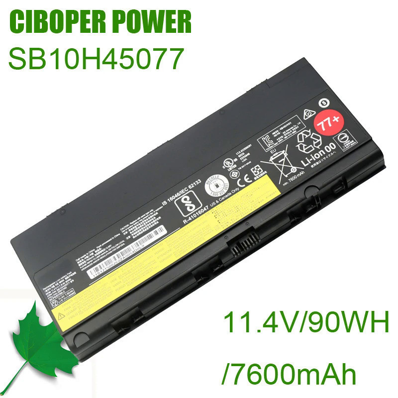 CP ของแท้แบตเตอรี่แล็ปท็อป SB10H45077 11.4V 90WH/7600MAh สำหรับ P50 P51 P52 SB10H45078 00NY491 00NY4