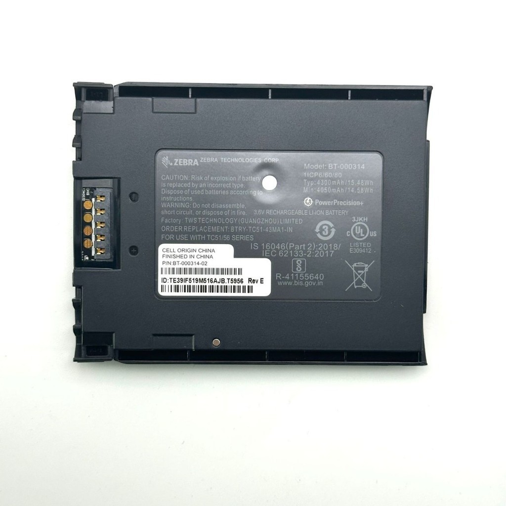 ต้นฉบับZEBRAม้าลาย BT-000314-01 BTRY-TC51 TC56 TC510 43MA1-01แบตเตอรี่