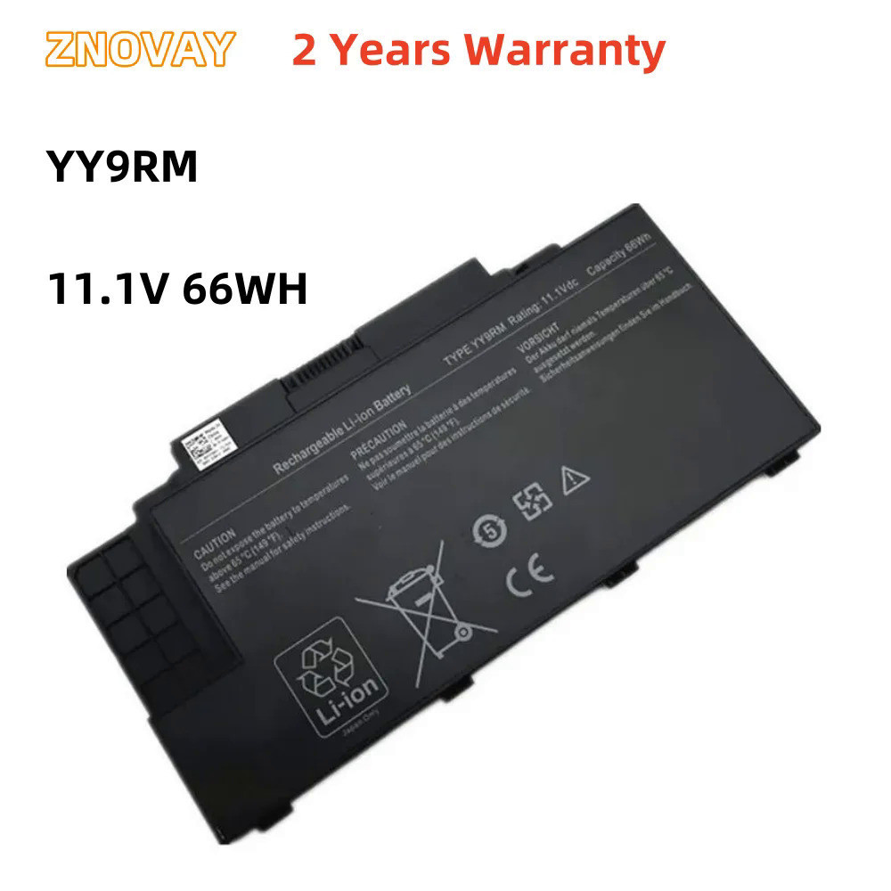 ZNOVAY รุ่น YY9RM 0CRKG5 CRKG5 XV90H แล็ปท็อป11.1V 66Wh 5640MAh แบตเตอรี่สำหรับ DELL Studio 15Z-1569