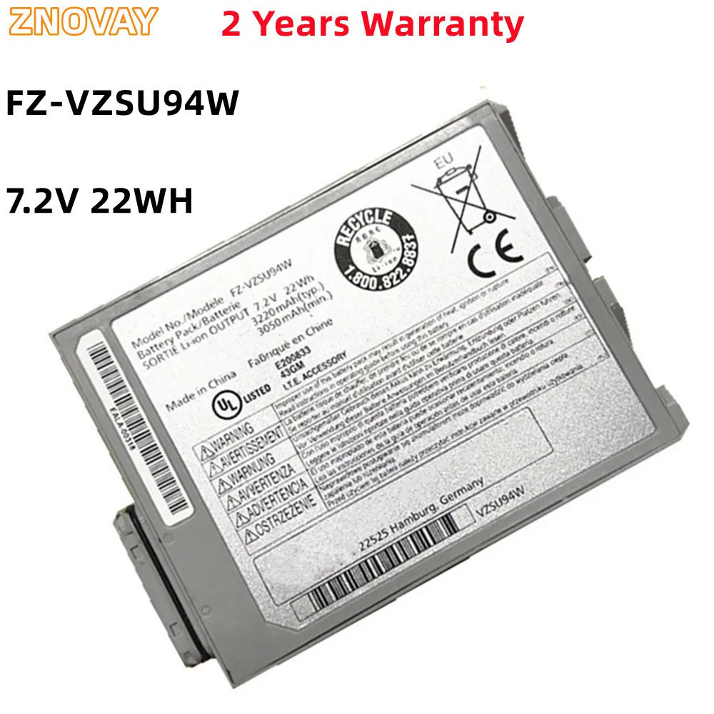 ZNOVAY 7.2V FZ-VZSU94W FZ-M1C VZSU95W VZSU94 VZSU94JS แบตเตอรี่แล็ปท็อปสำหรับ Panasonic M1C 22Wh FZ 