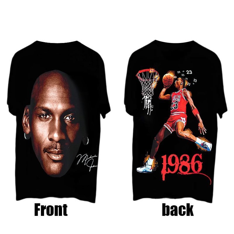 【High quality】T-shirt High Quality rodman Tops T-shirts Back Tee Shirt Graphic NBA Shirt  For Man Wo