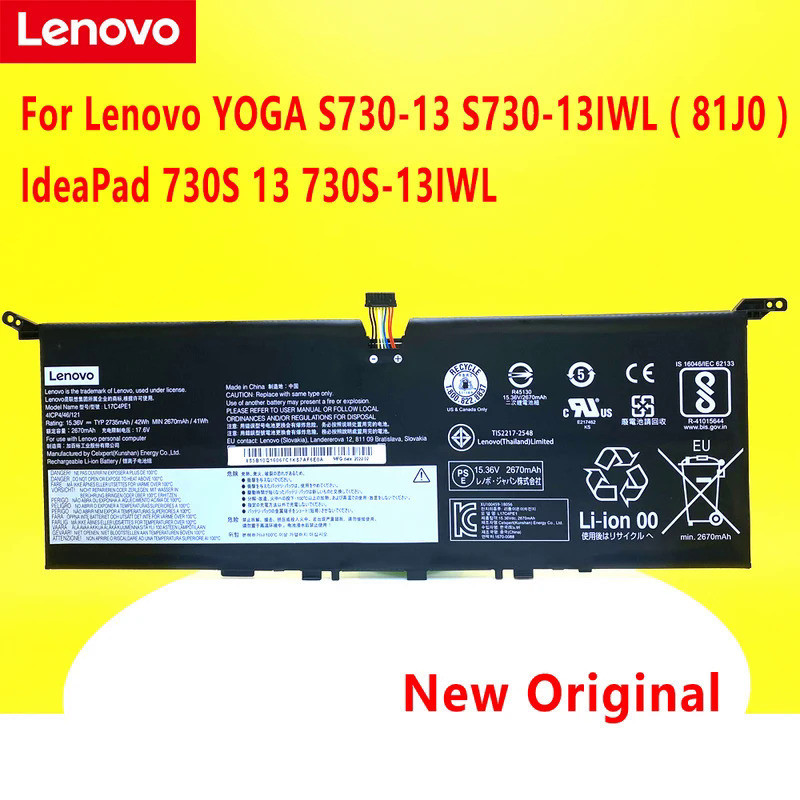 ใหม่เดิม L17C4PE1สำหรับ Lenovo โยคะ S730-13 S730-13IWL ( 81J0 ) I Deap AD 730วินาที13 730S-13IWL แล็