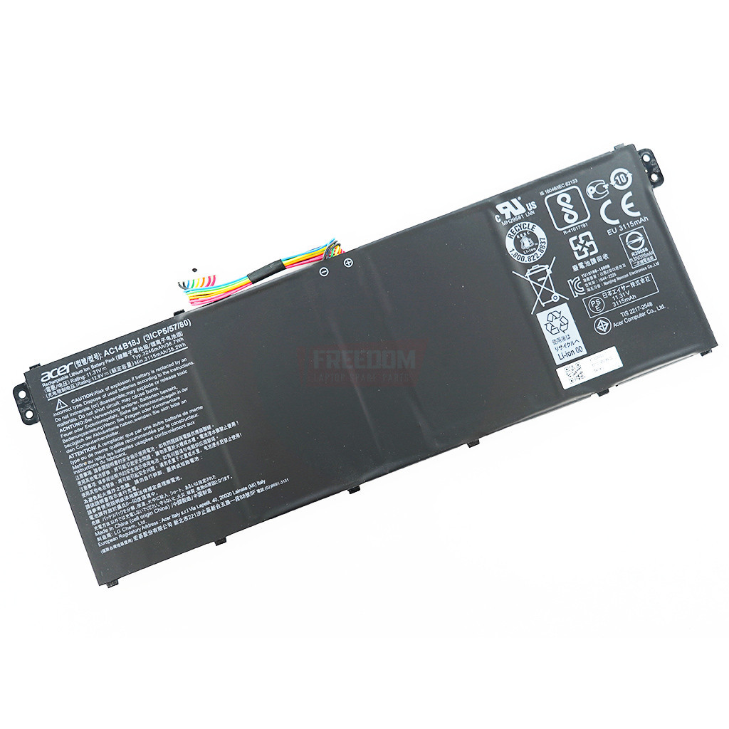 แบตเตอรี่โน๊ตบุ๊ค (แท้) AC14B18J AC14B13J ACER Aspire A315-53G E3-111 E3-112 E3-112M ES1-511 ES1-512