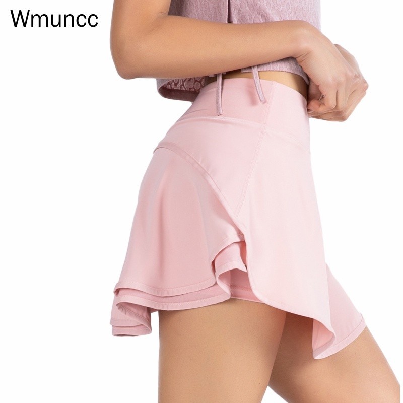 Wmuncc กระโปรงเทนนิส ความยาวครึ่งขา ระบายอากาศ ป้องกันแสงสะท้อน สําหรับผู้หญิง ใส่เล่นกีฬา วิ่ง ฟิตเนส