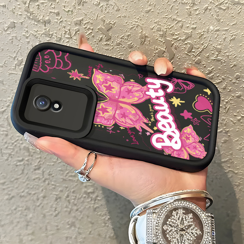 เคสสำหรับ VIVO Y02 VIVO Y02A VIVO Y02T Y02s เคสครอผีเสื้อที่สวยงามป้องกันการตก