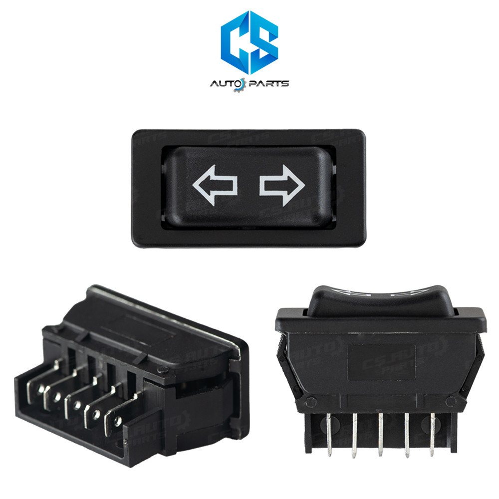 สวิตซ์กระจกไฟฟ้า แบบลูกศร 12V แปลงเข้ากับรถยนต์ได้ทุกรุ่น (ปลั๊กขาว)(1ตัว)