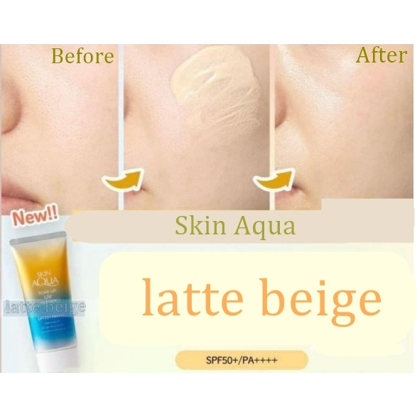 Rohto SKIN AQUA Tone Up UV Essence 80g SPF50+ PA++++ 4สูตร กันแดดผิวหน้าและผิวกาย sunplay รูปที่ 5