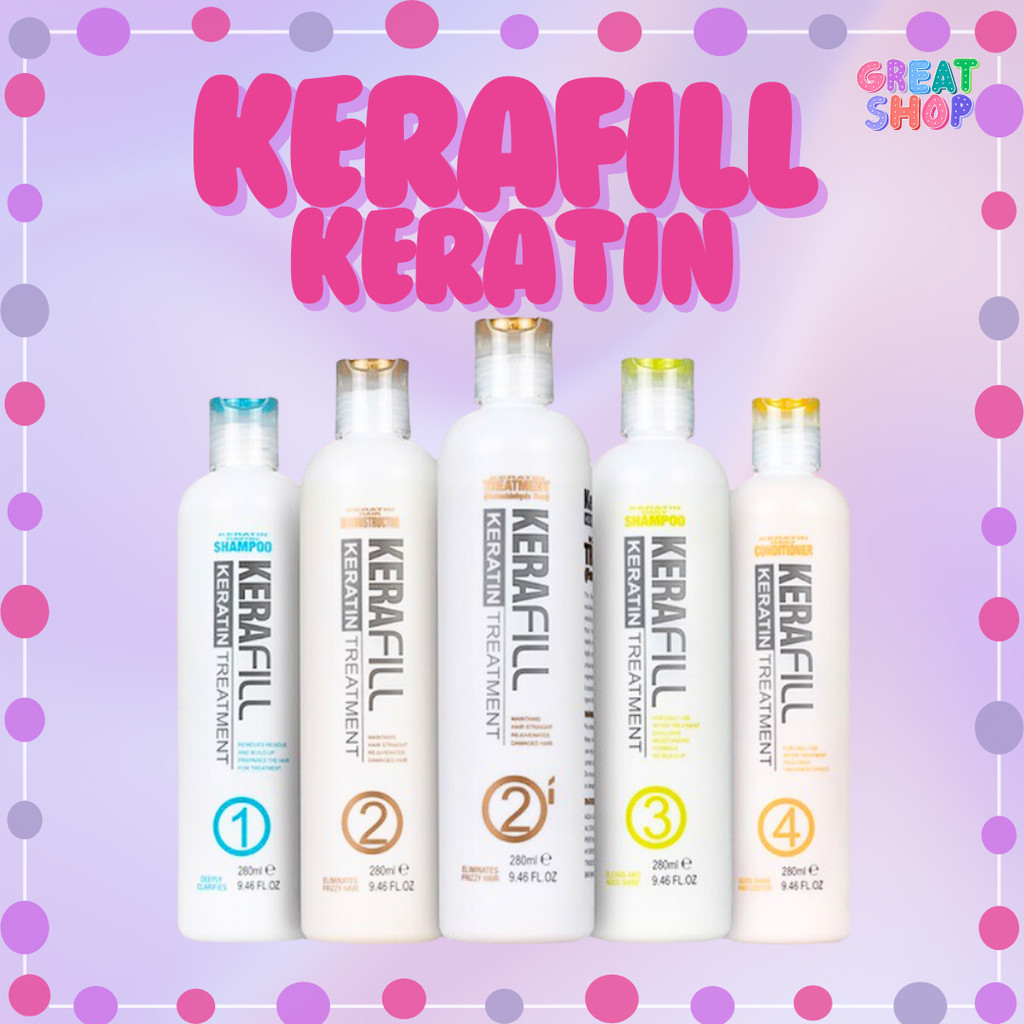 Kerafill Keratin Treatment เบอร์ 2 ครีมสีม่วง 1000 ml.