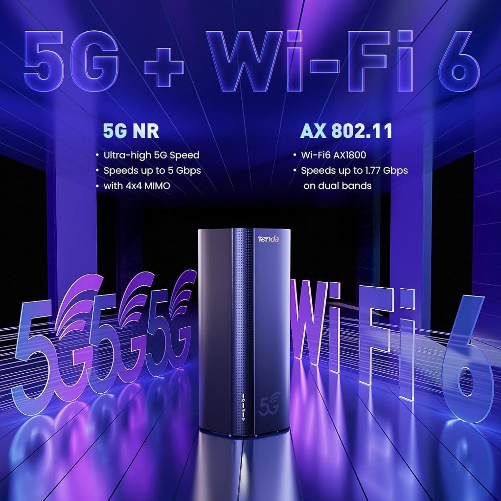 Tenda 5G03 เราเตอร์ใส่ซิม 5G NR Router AX1800 Wi-Fi 6 แคใส่ SIM card ก็เพลินกับเครือข่าย 5G ได้ทันที